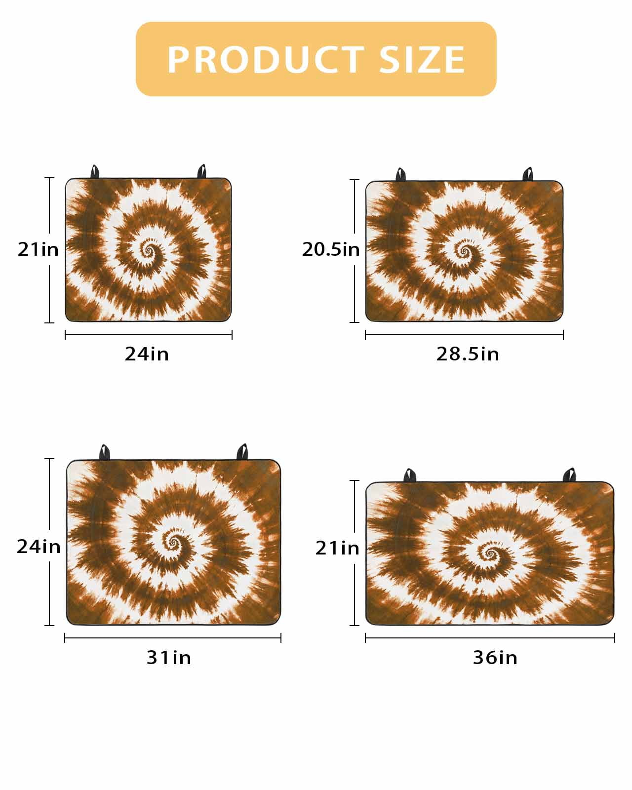 nqOlkjepod Large Induction Cooktop Protector Mat 24"x21", Brown Ombre Stove Top Covers for Electric Stove, Country Vintage Ethnic Tribal Tie Dye Stove Burner Cover Mats, Glass Top Stove Cover