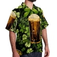thumbnail image 2 of Saint Patrick's Day Men's Printed Casual Button Down Short Sleeve Beach Shirts, 2 of 6