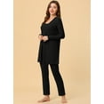 thumbnail image 3 of Pijama de punto cheibear para mujer 3ps Lounge Set X-Small Black, 3 of 5