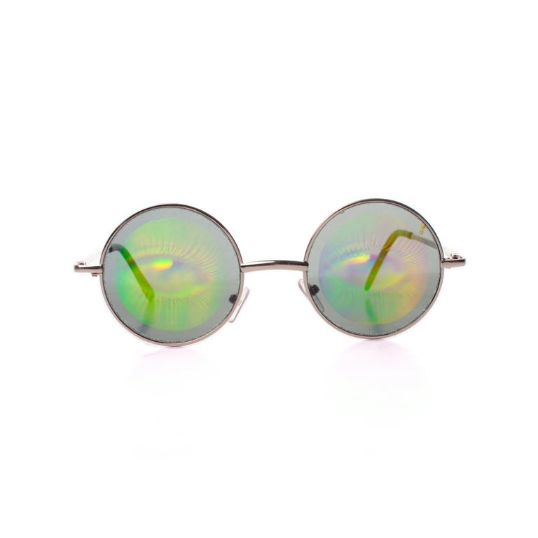 Holographic Long Eyelash Eyes Sunglasses Black Frame Black Lens