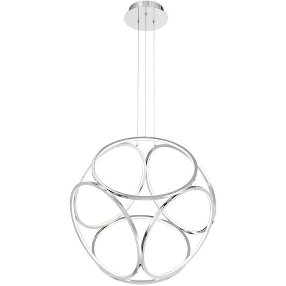 37102-012 Eurofase Lighting Glenview - 24 Inch 240W 6 LED Small Pendant-Chrome Finish