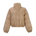 thumbnail image 6 of Winter Coats for Women Short Puffy Jacket Stand Collar Winter Warm Coat Outerwear Casual Quilted For Ladies Fashion Coats Winter Jackets for Women, 6 of 9