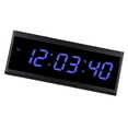 thumbnail image 1 of GROWTH TANK Large Screen Digital Clock LED Non-tick Wall Clock For Living Room Blue, 1 of 9
