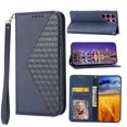 thumbnail image 1 of Tarise for Samsung Galaxy S21 Ultra 5G Flip Cover, Luxury PU Leather Shockproof Folding Kickstand Card Holder Pocket Wallet Wrist Strap Handbag Phone Case for Samsung S21 Ultra 6.8 inch, Blue, 1 of 9