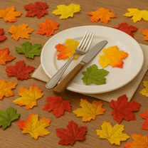 2-Pack Artificial Maple Leaves, 50 Ct Each – Fall & Thanksgiving Craft Décor