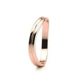 thumbnail image 2 of SuperJeweler 10K Rose Gold 3MM Comfort Fit Curved Double Wave Thumb Ring For Women and Men, 2 of 7