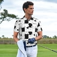 thumbnail image 3 of Balery Doodle Cute Cat Camisa Polo de Hombre con Estampado, de Manga Corta y Tejido Medio, Camisa Tipo Golf Polo-X-Large, 3 of 6