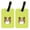 Lime Green, variant on Pair Of Checkerboard Lime Green Papillon Luggage Tags