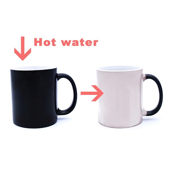 350ML Magic Mug DIY Hot Water Changing Color Ceramic Cup LOGO