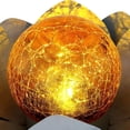 thumbnail image 3 of Buddha Garten Lotusblüte Deko Solar Lotusblüte für Außen Garten Deko Leuchten, Crackle Glas Metallblätter grau, 1x LED, D 25 cm Ormromra LKX-0664, 3 of 6