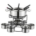 thumbnail image 1 of Juego de ollas para fondue, juego de fondue de queso de acero inoxidable, hogar portátil multiusos duradero para vacaciones, fiesta exterior, Camping, A, 1 of 8