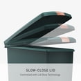 thumbnail image 3 of simplehuman Kitchen Trash Can, 10.6 Gallon Plastic Step Garbage Bin with Secure Slide Lock Lid, Hunter, 3 of 7