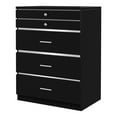 thumbnail image 3 of Furniture of America Hillcrest Glam 5-Drawer Wood Adult Vanity Vertical Dresser, Black, 3 of 10
