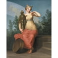 thumbnail image 2 of Nicolai Abraham Abildgaard 12x14 Black Ornate Wood Framed Double Matted Museum Art Print Titled: Philosophy. Allegorical Figure. (1800), 2 of 5