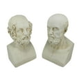 thumbnail image 2 of Zeckos Aristotle And Homer Bust Bookends Greek Philosophy, 2 of 6