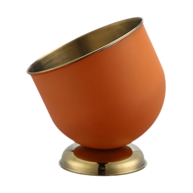Cubo de hielo de acero inoxidable Cubo de champán Resistente con base Cubo de vino Enfriador para bodas Fiestas Actividades al aire libre Barbacoa Naranja grande