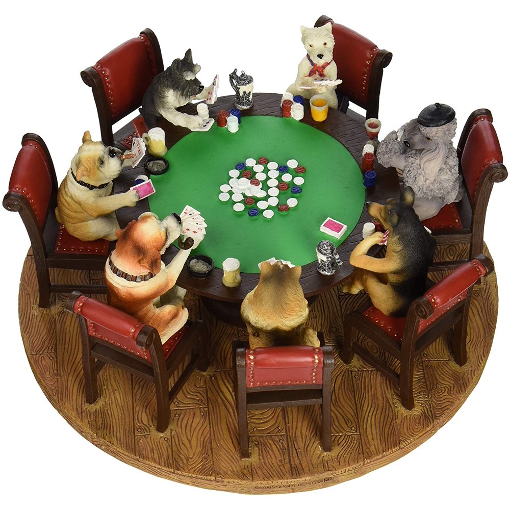 Dry Branch Sports Design 9" Poker Dogs Figure, 1 full sculpture By