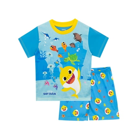 

Baby Shark Boys Shark Short Pajamas Blue Sizes 18M-6