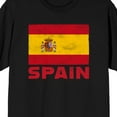 thumbnail image 2 of Spain flag on Black Ground Adult Crew Neck Short Sleeve T-shirt - 6XL, 2 of 4