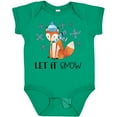 thumbnail image 3 of Inktastic Let it Snow Cute Orange Fox in Hat and Scarf Boys or Girls Baby Bodysuit, 3 of 5