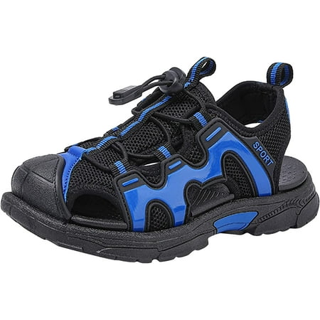 

Boys Water Sandals Outdoor Hiking Adjustable Strap Sport Sandals Breathable Lightweight Beach Shoes for Little Big Kids