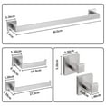thumbnail image 2 of stusgo 5-Piece Silver Bathroom Hardware Set in SUS 304 Stainless Steel. The Set Includes a 40cm Towel Bar, Toilet Paper Holder, Hand Towel Holder, and 2 Towel Hooks，Wall Mounted, 2 of 5