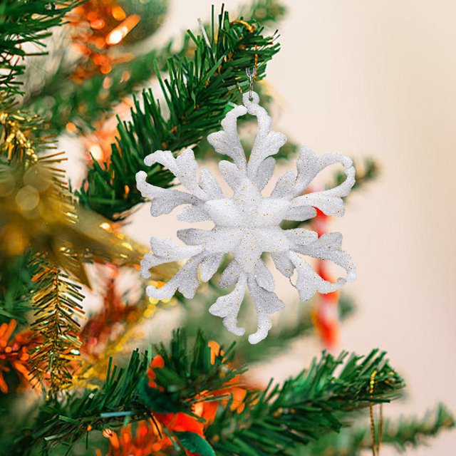 Ofertas Exclusivas, Adornos colgantes de copos de nieve para árbol de Navidad, accesorios de decoración para el hogar Akmoler