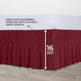 thumbnail image 3 of Utopia Bedding Full Elastic Bed Ruffle - Easy Wrap Around Ruffle - Microfiber Bed Skirt with Adjustable Elastic Belt 16 Inch Tailored Drop - Hotel Quality Bedskirt, Fade Resistant (Full, Burgundy), 3 of 5