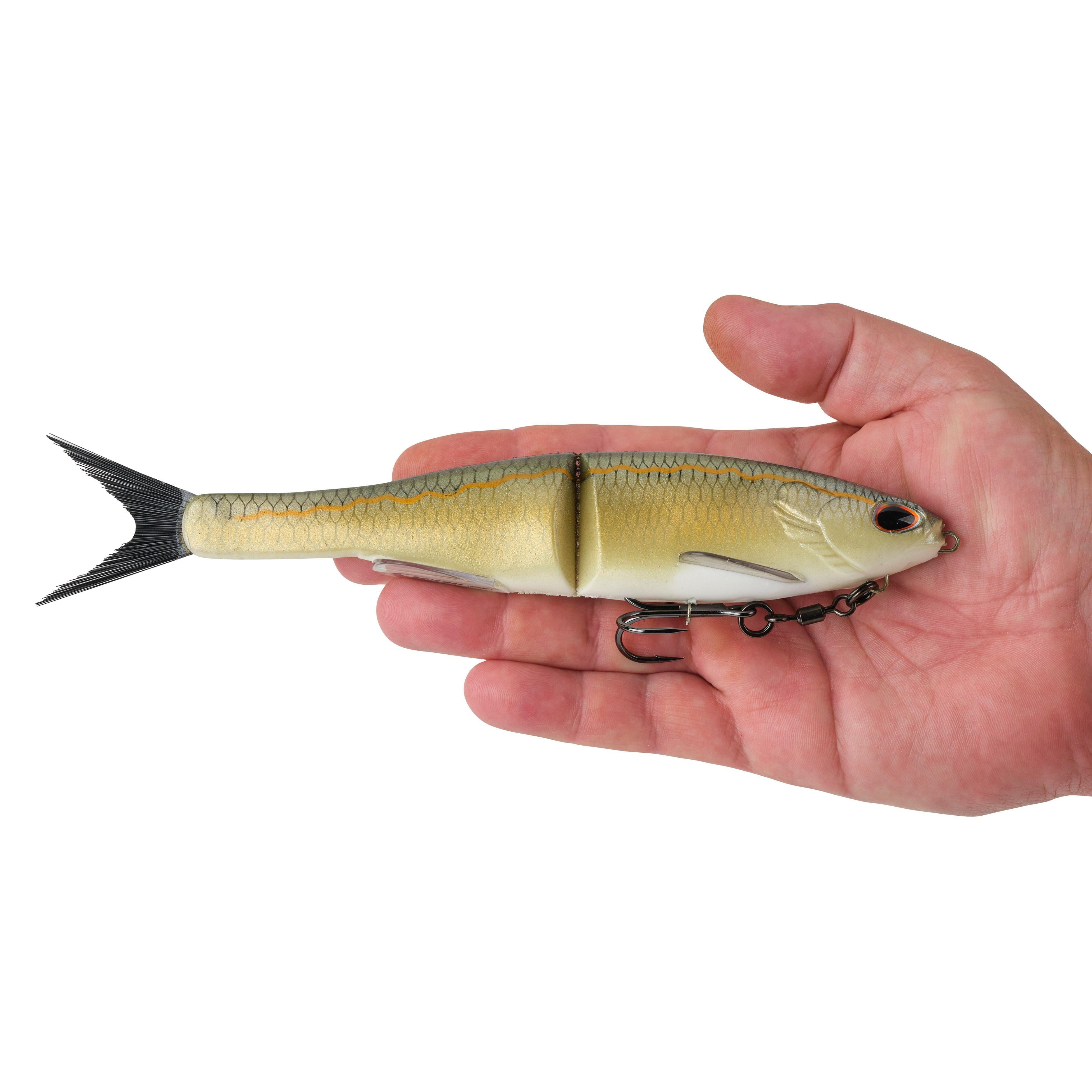 Berkley PowerBait® Nessie Fishing Bait, Gold Shad, 9 in, Soft Swimbait