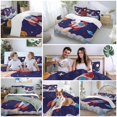 thumbnail image 5 of Cartoon Rocket Bedding Duvet Cover Set Queen Size 4 Pieces Cloud Space Stars Cute Planet Classic Bedding Set with Zipper Closure, 1 Comforter Cover 90x92 Inches 1 Flat Sheet & 2 Pillow Cases, 5 of 7