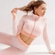 thumbnail image 5 of Chaqueta corta con cremallera completa para mujer Deporte Manga larga Guantes Entrenamiento Correr, 5 of 7