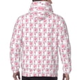 thumbnail image 7 of Kdxio Flamingo On Checkered Print Mens Casual Hooded Collar Drawstring Hoodies Pullover Sweatshirts Casual Long Sleeve Shirts-X-Large, 7 of 7