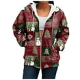 thumbnail image 6 of zaveiop Ugly Christmas Hoodies Women Xmas Tops Zip up Hooded Sweater Funny Christmas Vacation Sweatshirt Graphic Hoodies Cardigan (Z-Grey, XXL), 6 of 7