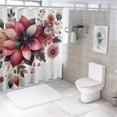 thumbnail image 7 of WERPE Durable and Washable Wildflowers Floral Botanical Floral Printed Waterproof Shower Curtain Multiple Sizes White, 7 of 7