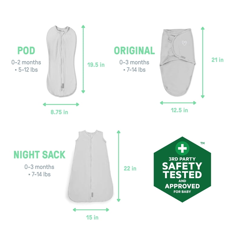 SwaddleMe by Ingenuity Comfort Pack, 3-Piece Swaddle Set photo 5