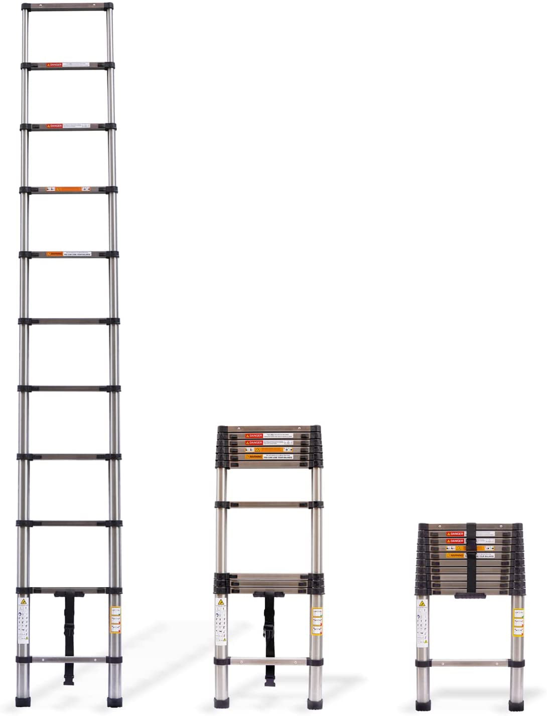 5M Heavy Duty Multi-Purpose Aluminum Telescopic Ladder Extendable Steps EN131 AA 