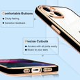 thumbnail image 6 of Case Compatible with iPhone 13 Case Crystal Clear Transparent Design Back Bumper Shockproof Slim Fit Soft TPU Silicone Protective Phone Case Cover for iPhone 13, Black, 6 of 14