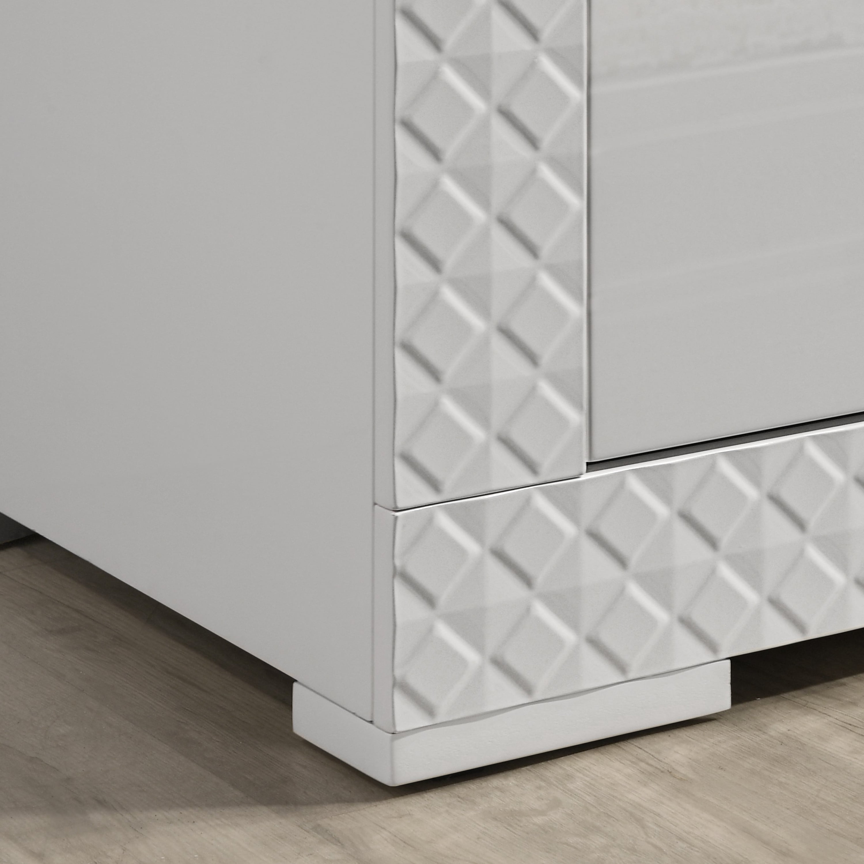 Furniture of America Tranze Adult Glam 6-Drawer Dresser, White