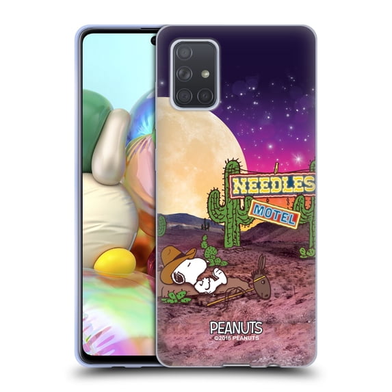 Head Case Designs Officially Licensed Peanuts Snoopy Space Cowboy Nebula Cactus Needles Soft Gel Case Compatible with Samsung Galaxy A71 (2019)