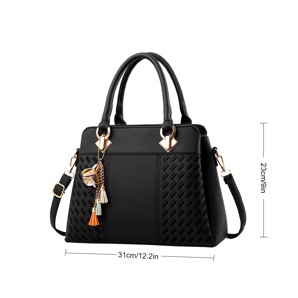 simple black shoulder bag