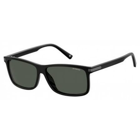 Polaroid PLD 2075/S/X Plastic Unisex Rectangle Polarized Sunglasses Black 59mm Adult