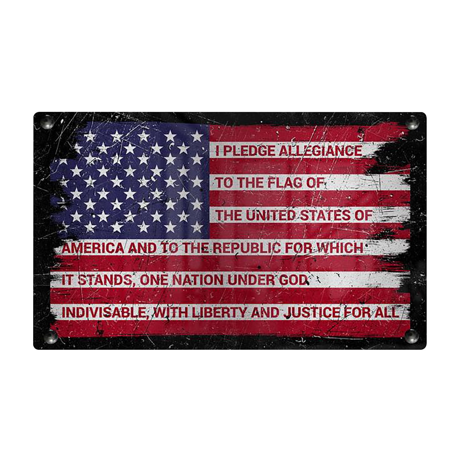 TIN SIGN American Flag Liberty 8"x12" Metal Plaque Decor Wall Store Shop Bar 