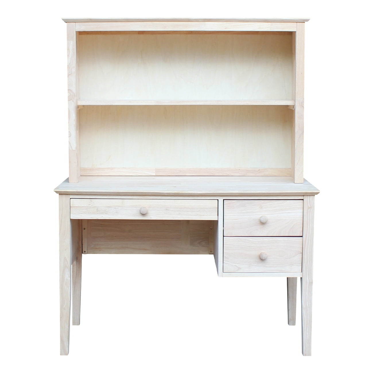 Timber desk with hutch deals