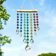 Liuanngg Hanging Colorful Crystal Wind Chime Pendant Sun Catchers