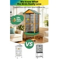 thumbnail image 4 of Gaderth 66-Inch Large Bird Cage,Outdoor Indoor Birdcage With Play Stand, Perches,Olling Large Parrot Bird Cage w/Removeble Tray Easy To Clean, Lockable Caster For Indoor& Outdoor Use, 4 of 6
