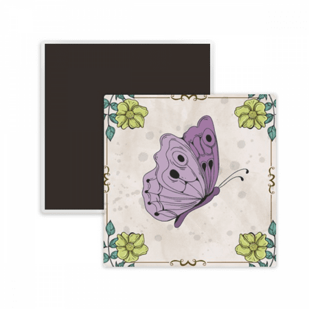 

Purple With Quote Square Ceracs Fridge Magnet Keepsake Memento