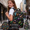 thumbnail image 2 of Aplkyhs Galaxy Dinosaurs Kids Backpack Set 4Pcs with Lunch Bag Pen Bag Set and Water Bottle Case Cover Large Capacity Lunch Box for Elementary School Students, 2 of 7