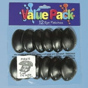 Lot of 24 Plastic Pirate Eye Patch Black Party Favors by