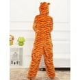 thumbnail image 2 of Tiger One-Piece Pajamas Cartoon Animal Onesies Sleepwear Jumpsuit Nightgown Loungewear Kigurumi Nightgown Onesie Flannel Animal, 2 of 6