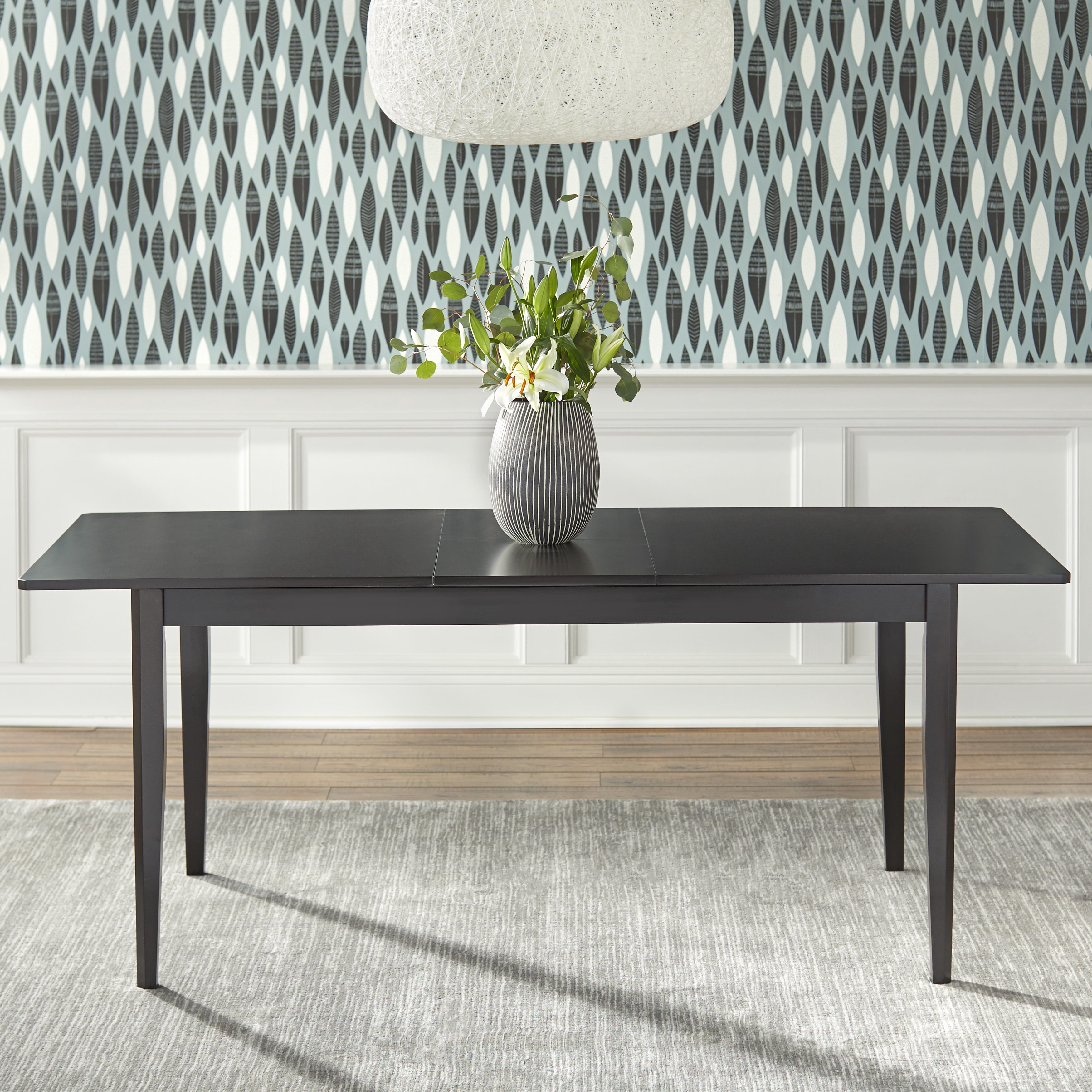 TMS Tilo 75" Indoor Butterfly-Leaf Dining Table, Wenge